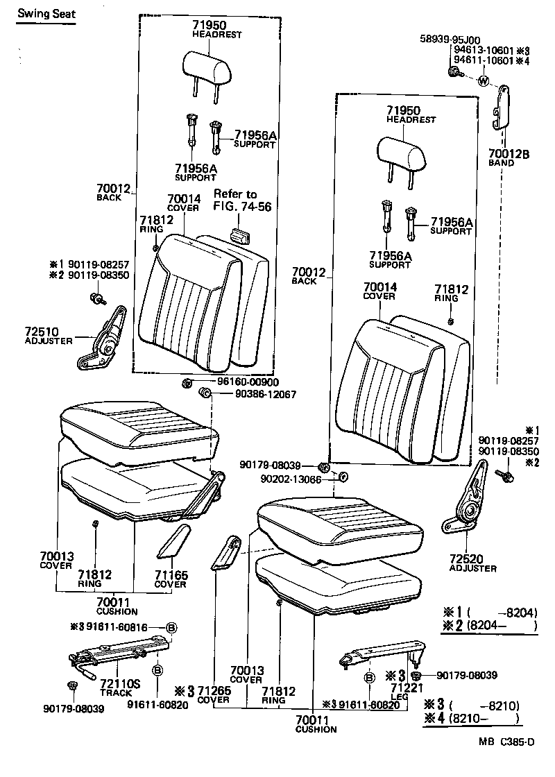 71208-95707 COVER ASSY, NO.1 SEAT CUSHION product image