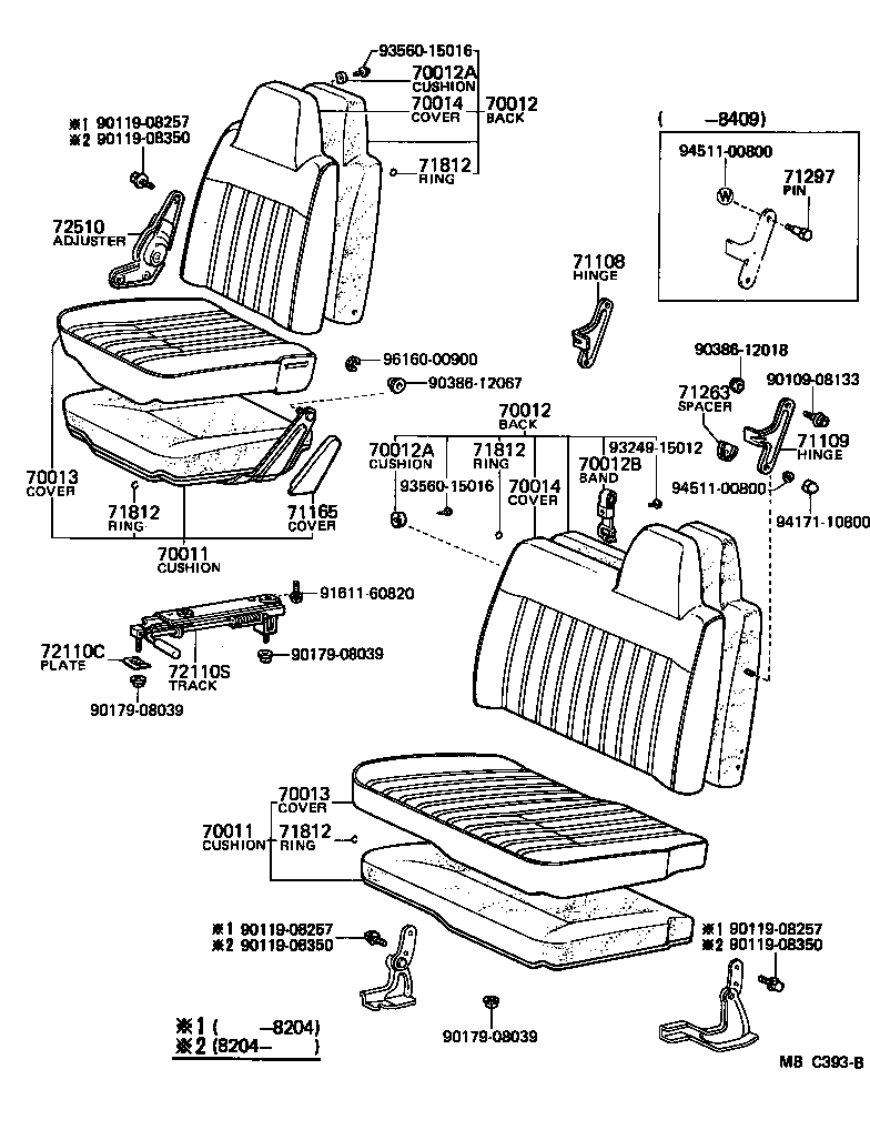 71208-95707 COVER ASSY, NO.1 SEAT CUSHION product image