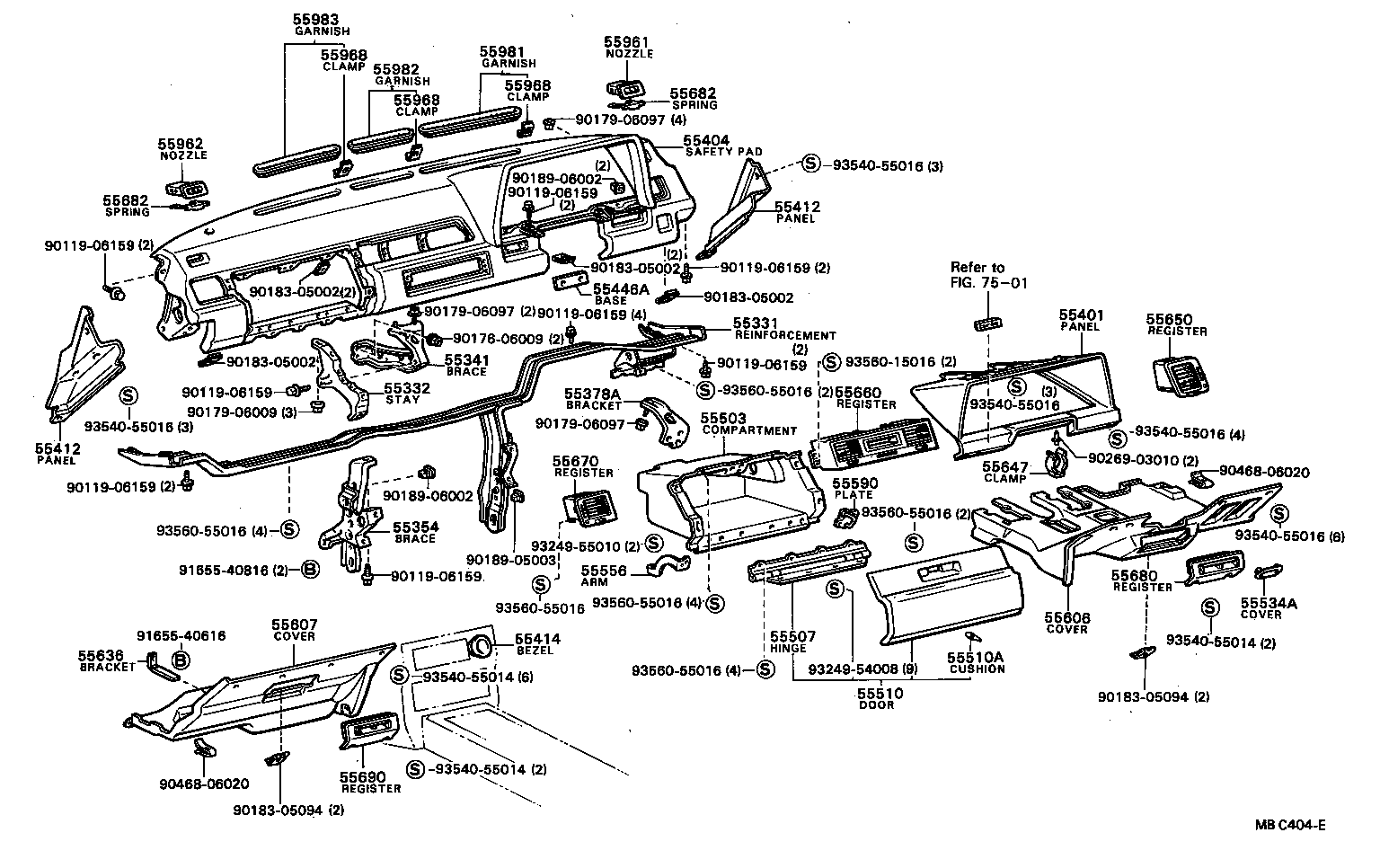55404-24010 PANEL SUB-ASSY, INSTRUMENT CLUSTER FINISH product image