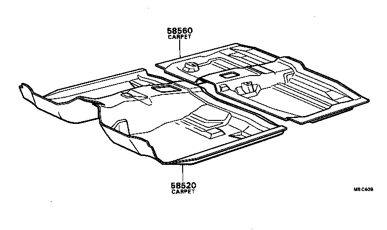 58510-24070 CARPET ASSY, FRONT FLOOR product image