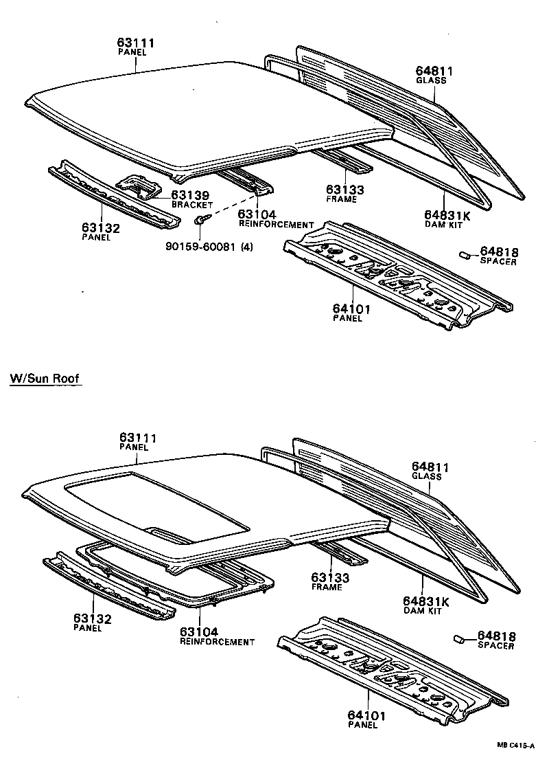 63111-24020 PANEL, ROOF product image