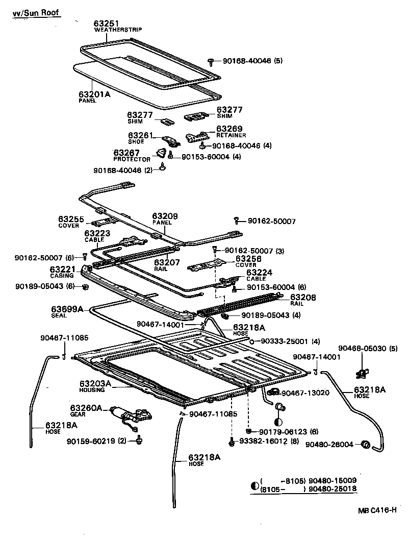 63111-24020 PANEL, ROOF product image