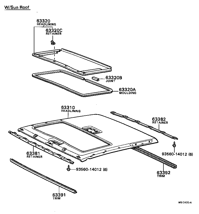 63341-24010 PAD, ROOF SILENCER, NO.1 product image
