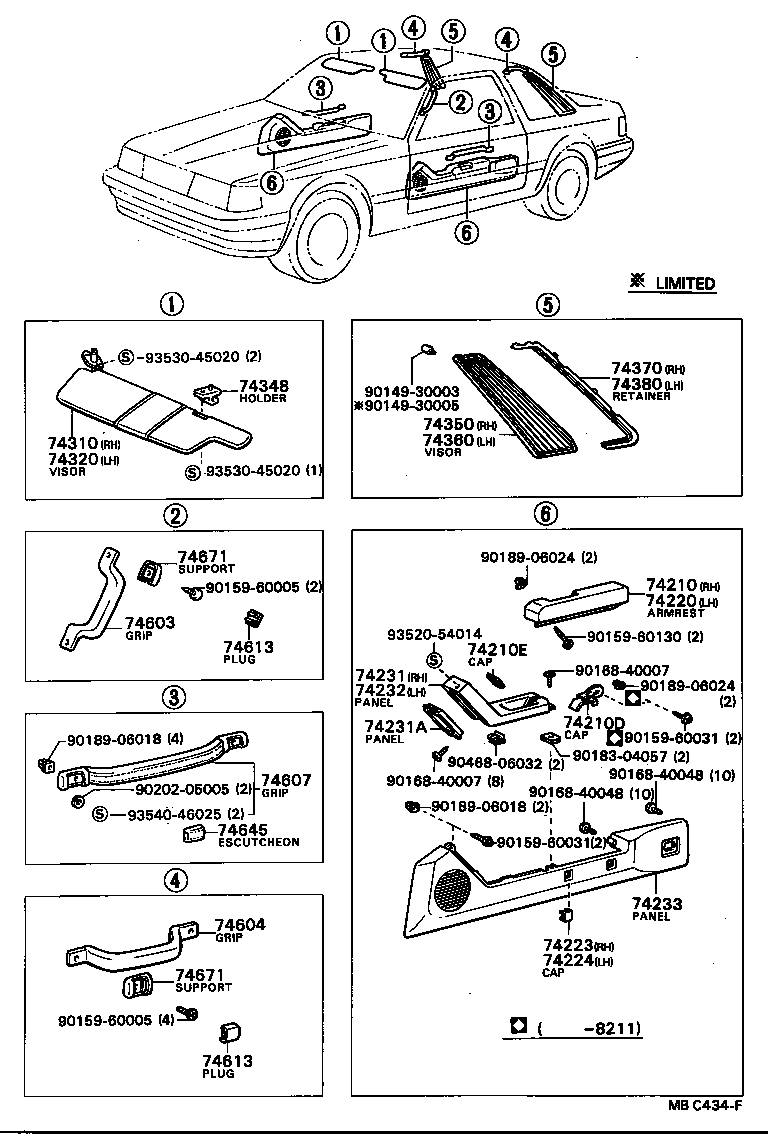 74237-24010-04 CAP, DOOR ARMREST, RH product image