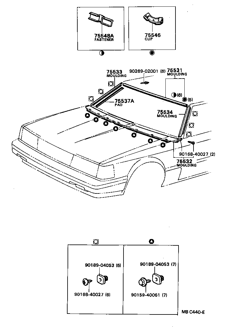 75504-24010 MOULDING, WINDSHIELD, LOWER product image