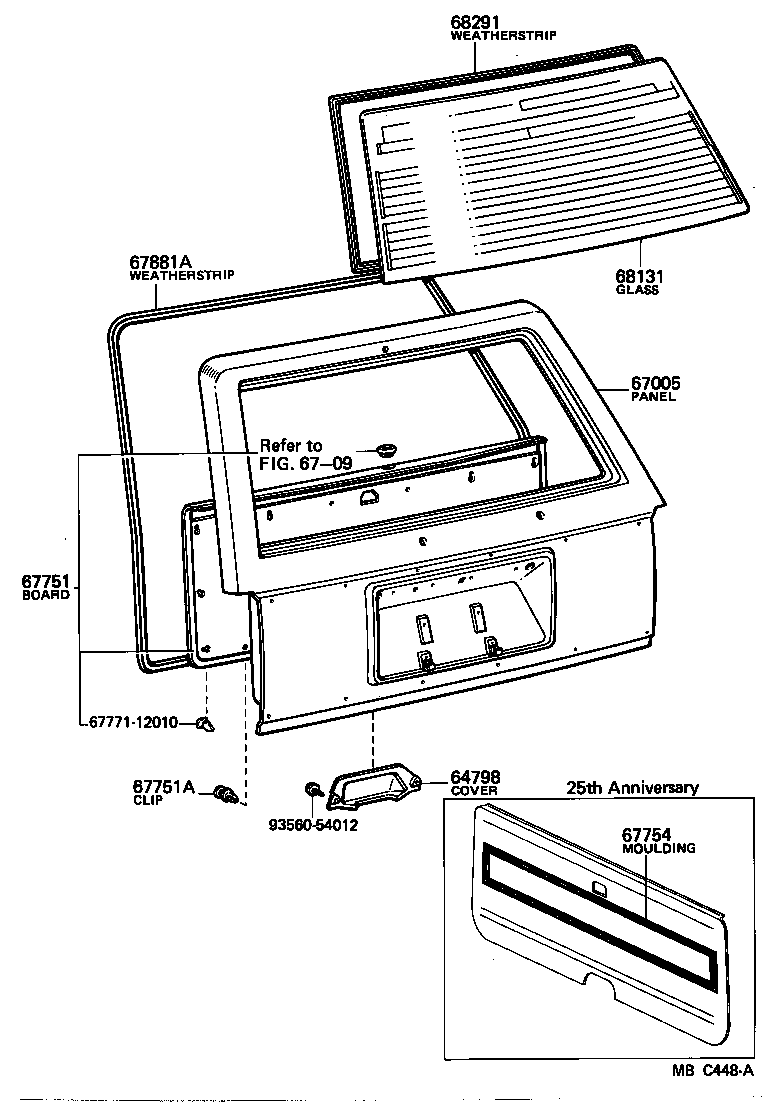 64780-91709 BOARD, BACK DOOR TRIM product image