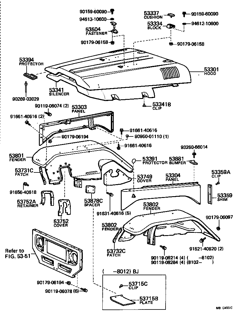 53820-90804 FENDER SUB-ASSY, FRONT LH product image