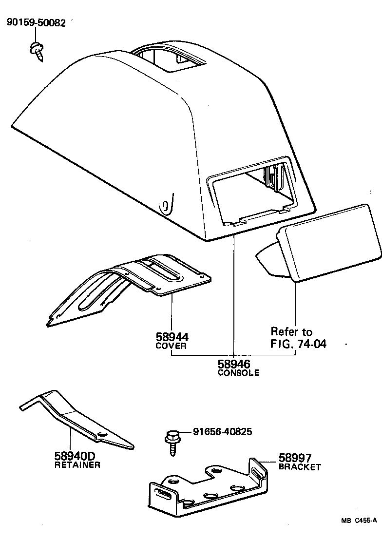 Toyota 58839-10030 COVER, CONSOLE BOX HOLE