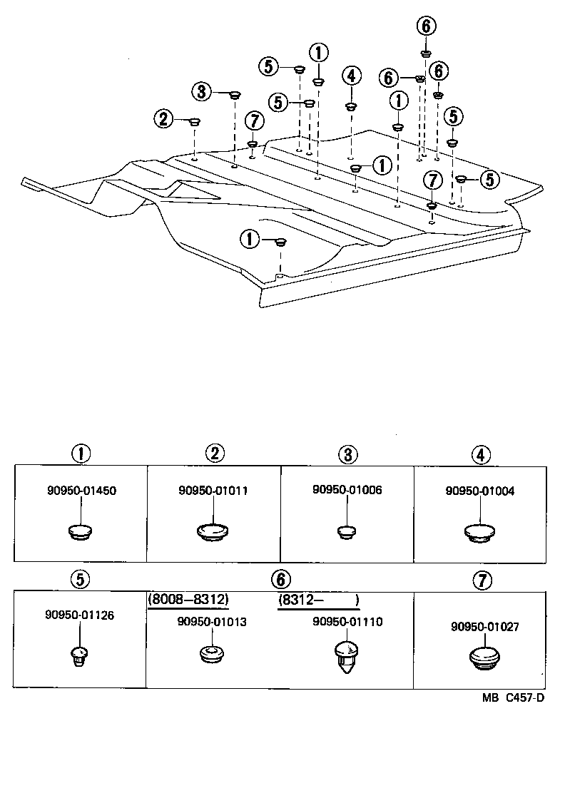 58211-90A13 PAN, CENTER FLOOR product image