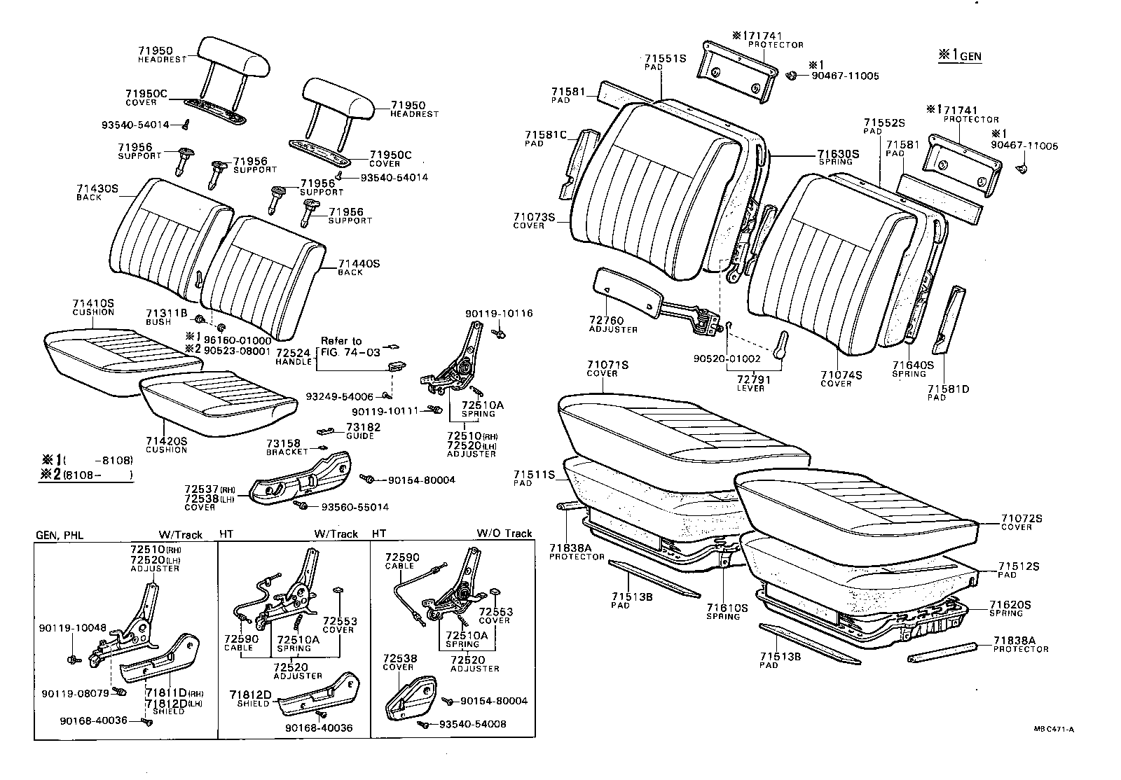 71620-20110 SPRING ASSY, FRONT SEAT CUSHION, LH(FOR SEPARATE TYPE) product image
