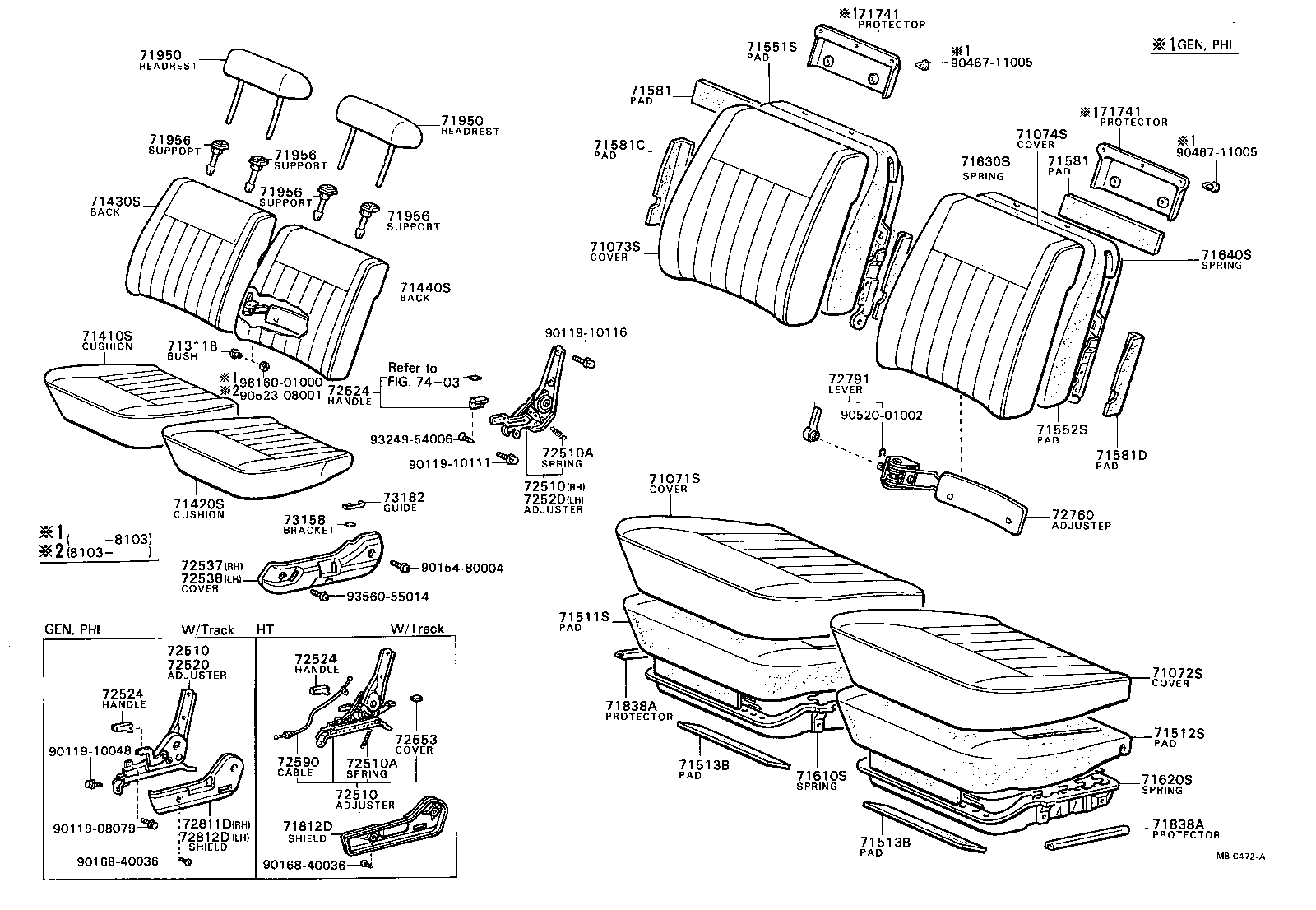 71620-20110 SPRING ASSY, FRONT SEAT CUSHION, LH(FOR SEPARATE TYPE) product image