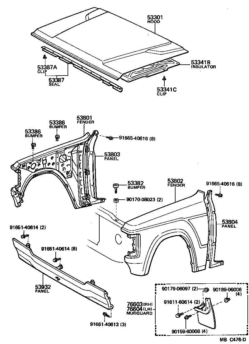 53802-90A06 FENDER SUB-ASSY, FRONT LH product image