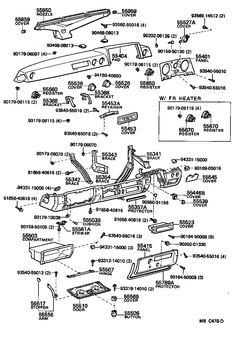 55301-90A31 PANEL SUB-ASSY, INSTRUMENT product image