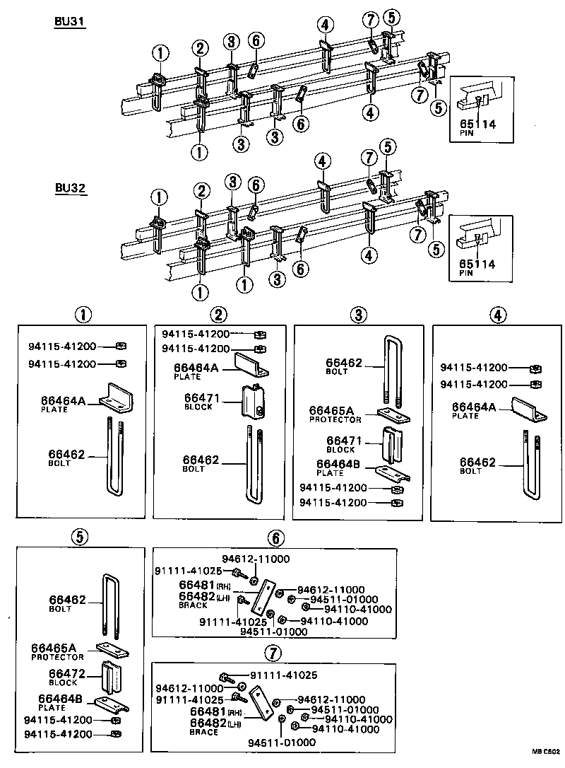 65129-95402 COVER, MAIN SILL REAR END product image