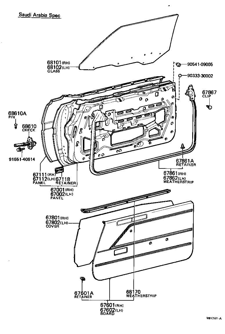 67002-12470 PANEL SUB-ASSY, FRONT DOOR, LH product image