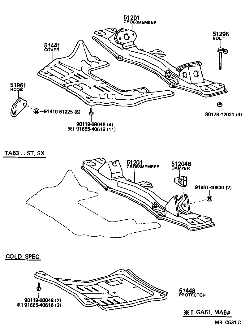 51201-24010 CROSSMEMBER SUB-ASSY, FRONT SUSPENSION product image