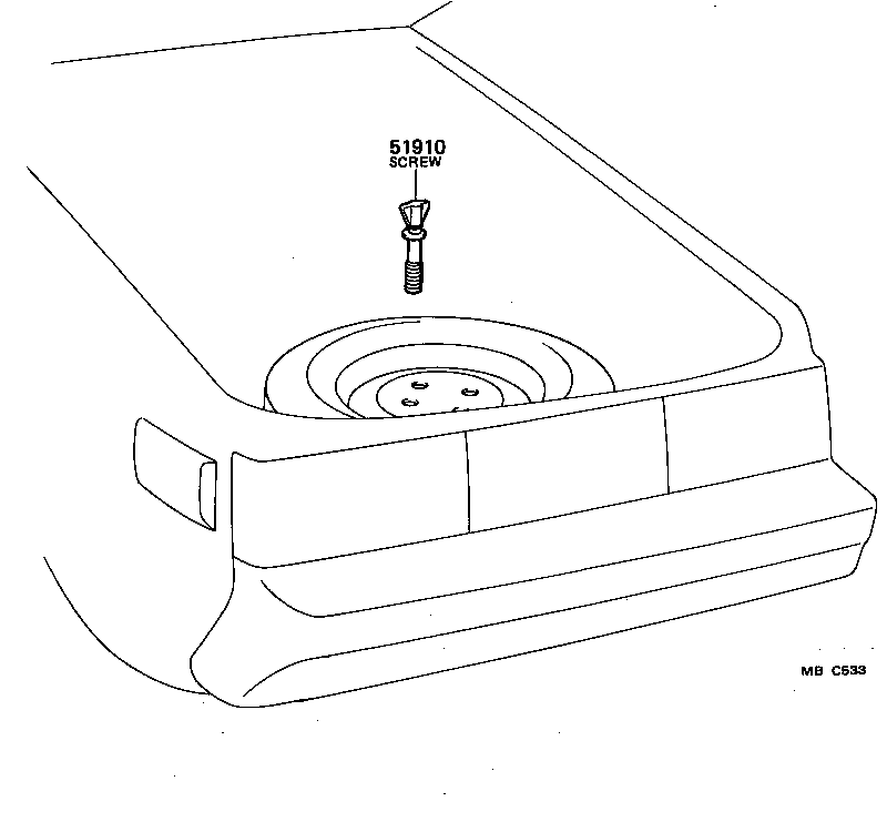 51910-24010 SCREW ASSY, SPARE WHEEL CLAMP product image