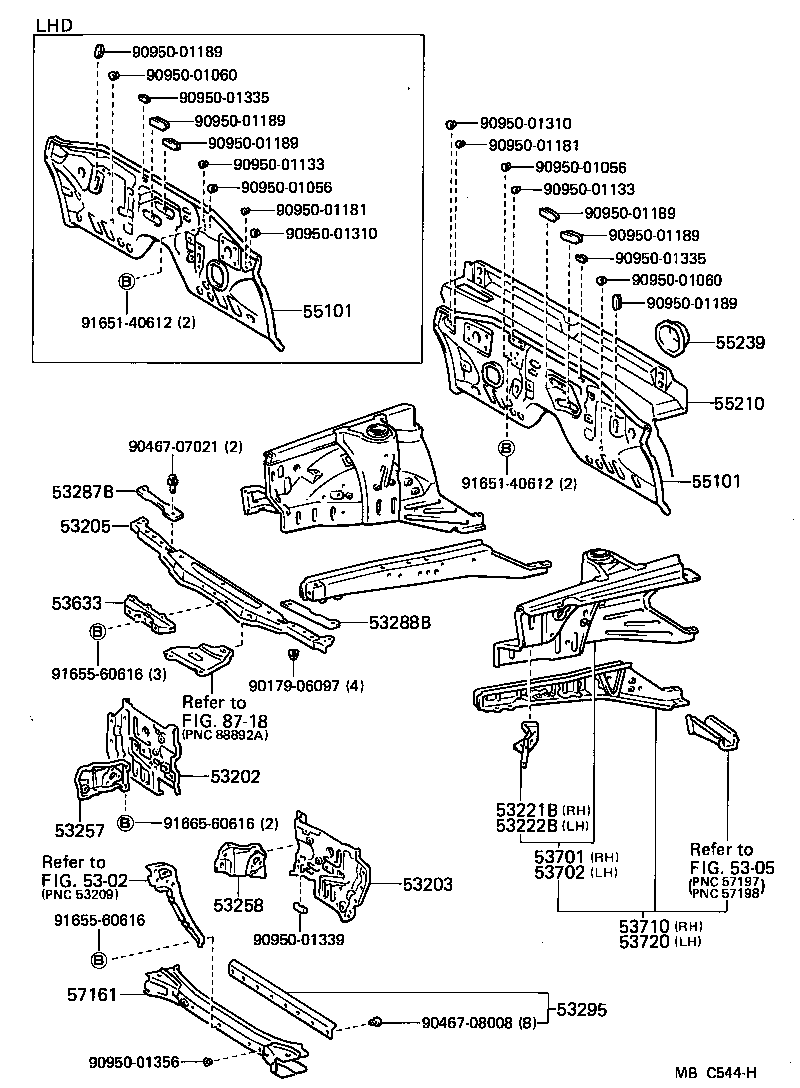53701-14918 APRON SUB-ASSY, FRONT FENDER, RH product image