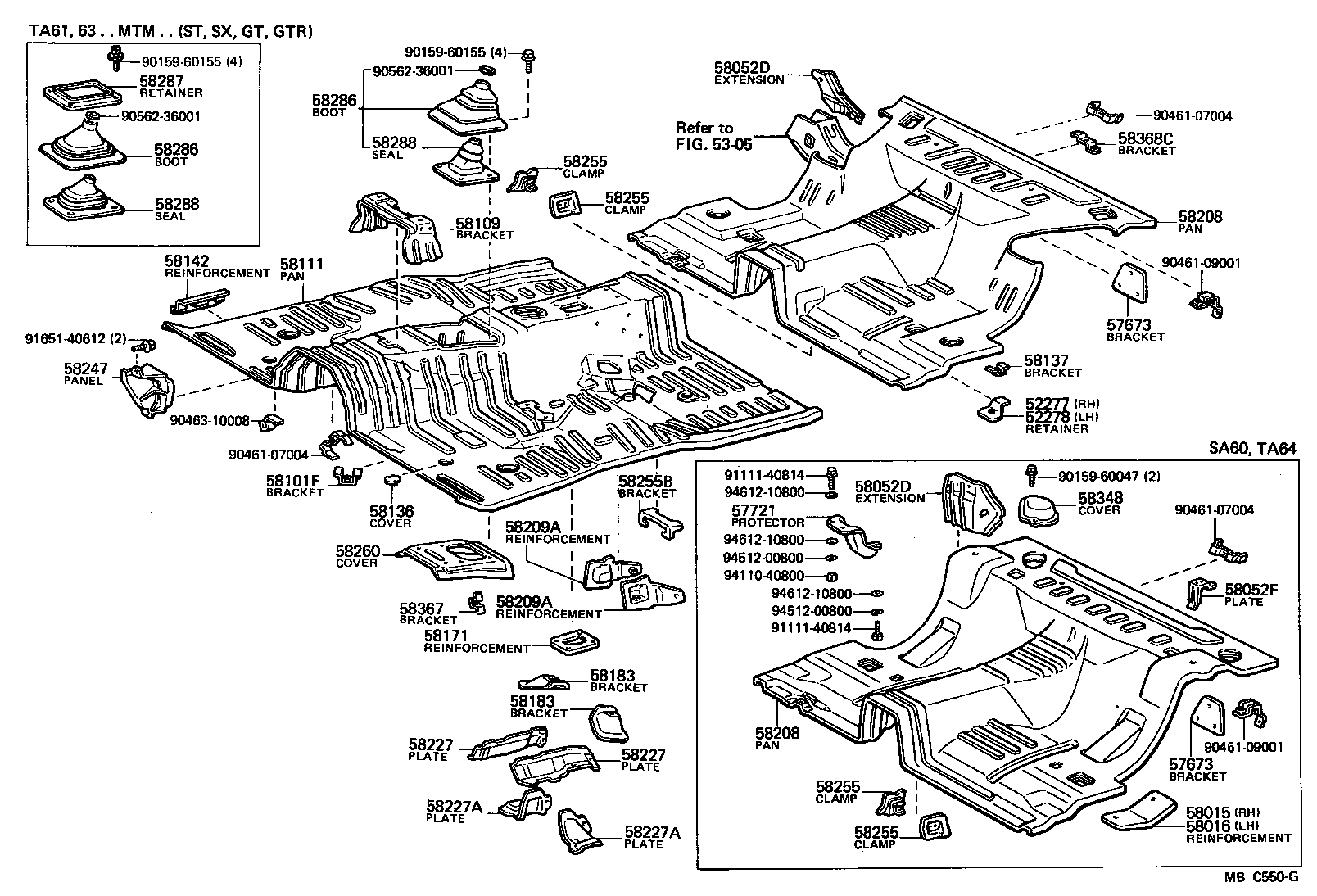 58015-14050 REINFORCEMENT, BELT ANCHOR TO FLOOR PAN, RH product image