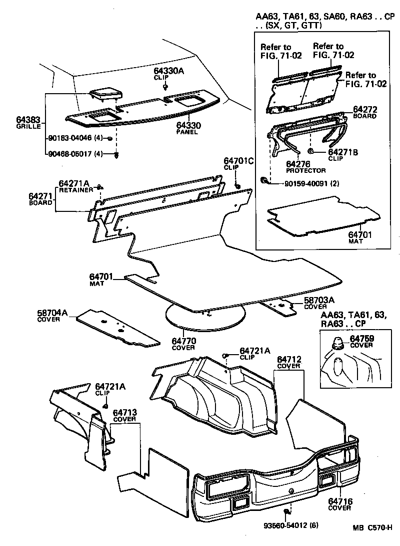 64701-14180 MAT SUB-ASSY, LUGGAGE COMPARTMENT product image