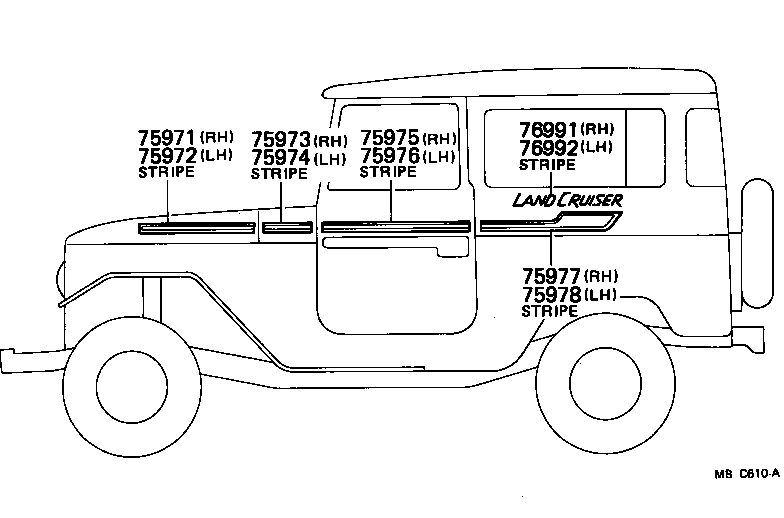 75473-90800 STRIPE, SIDE MARK, RH NO.1 product image