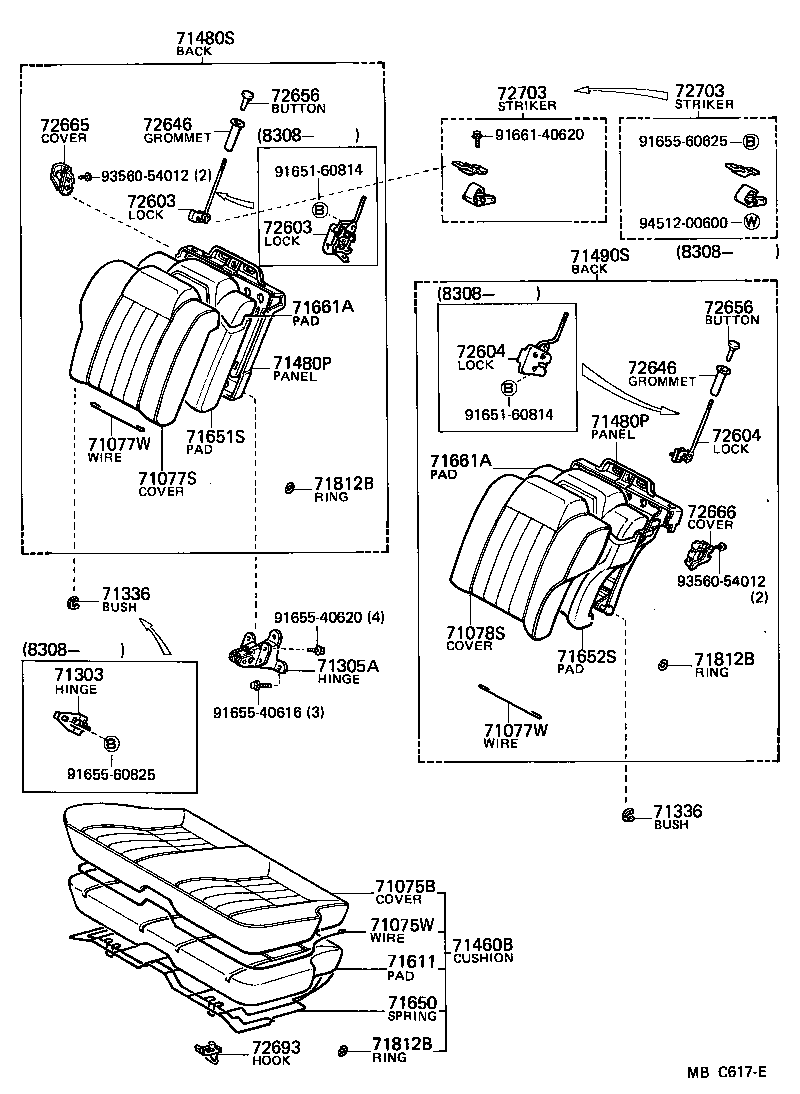 71017-14260 PANEL SUB-ASSY, REAR SEAT BACK product image