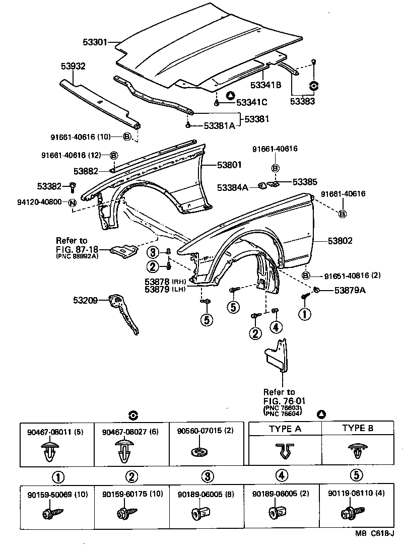 53801-14490 FENDER SUB-ASSY, FRONT RH product image