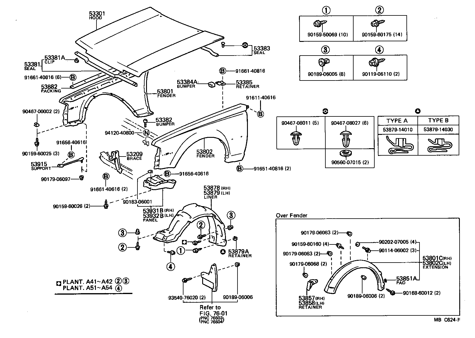 Toyota 53875-14150 LINER, FRONT FENDER, RH