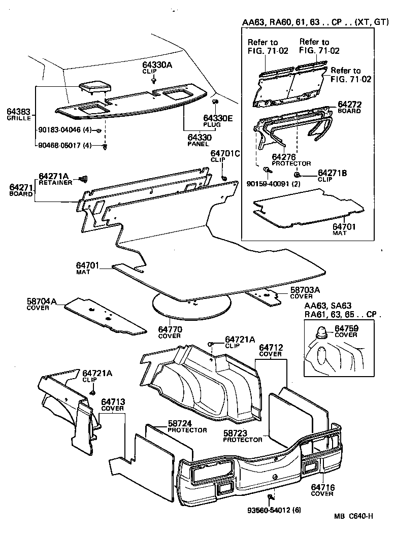 58723-14030 PROTECTOR, LUGGAGE COMPARTMENT SERVICE COVER, NO.1 product image