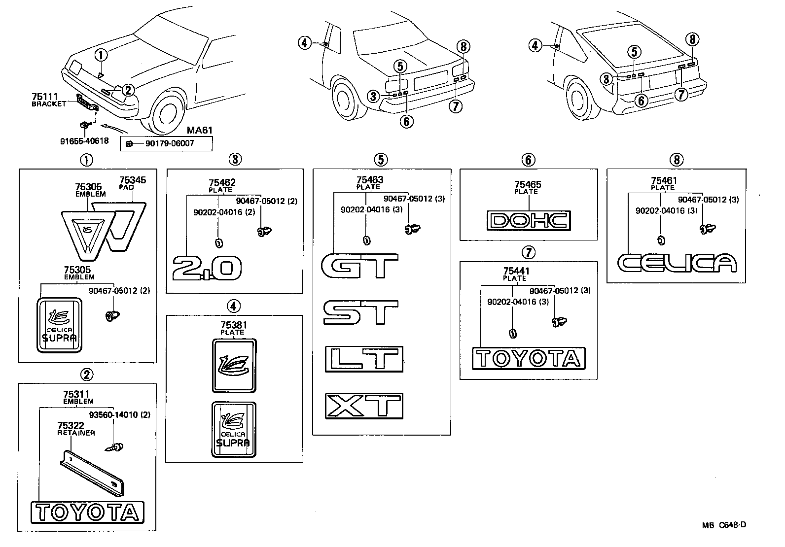 75111-22050 BRACKET, FRONT LICENSE PLATE product image