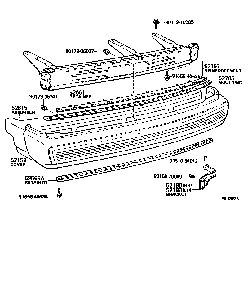 52023-20030 REINFORCEMENT, REAR BUMPER product image
