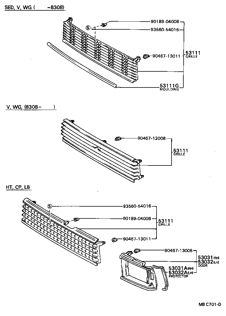 53100-13010 GRILLE, RADIATOR product image