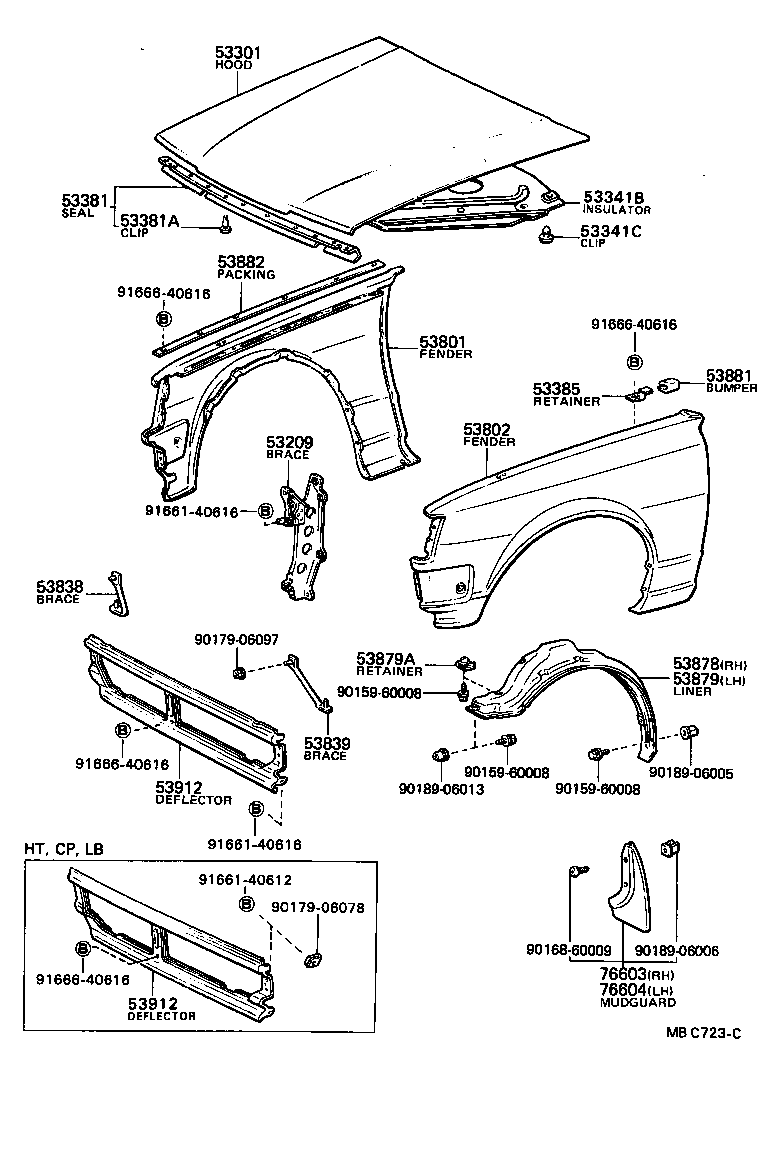 90467-22002 CLIP(FOR HOOD INSULATOR) product image