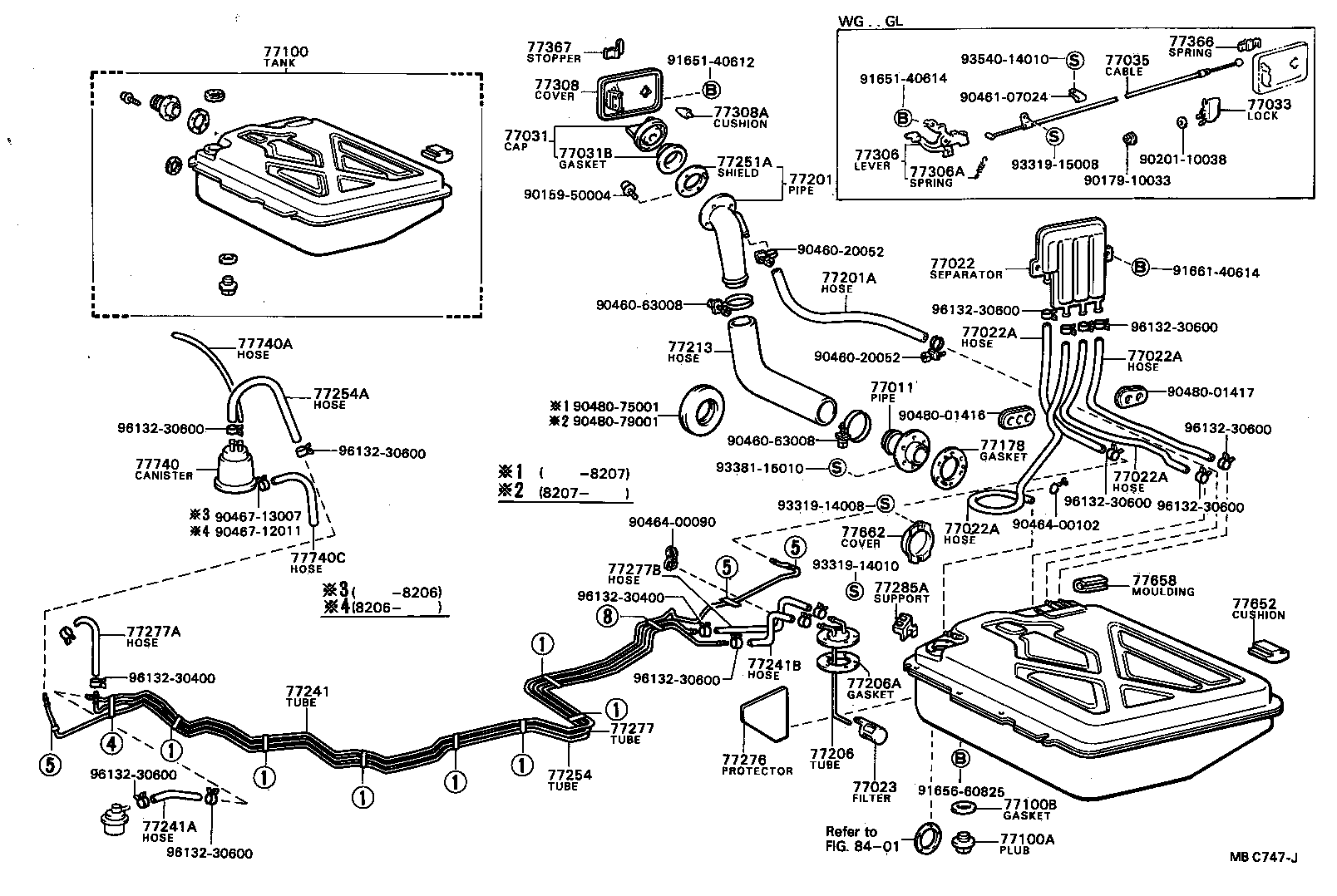 77306-13010 LEVER SUB-ASSY, FUEL LID LOCK OPEN product image