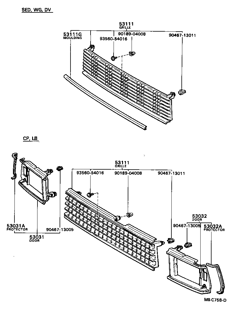 53100-12250 GRILLE, RADIATOR product image