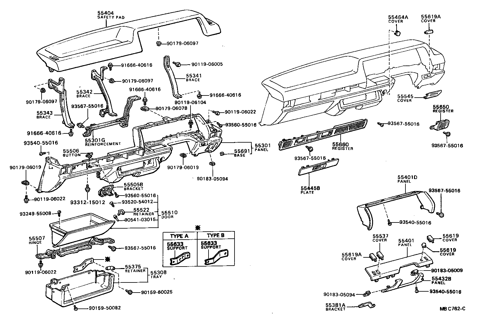 55522-12100 COVER, RADIO TUNER OPENING product image