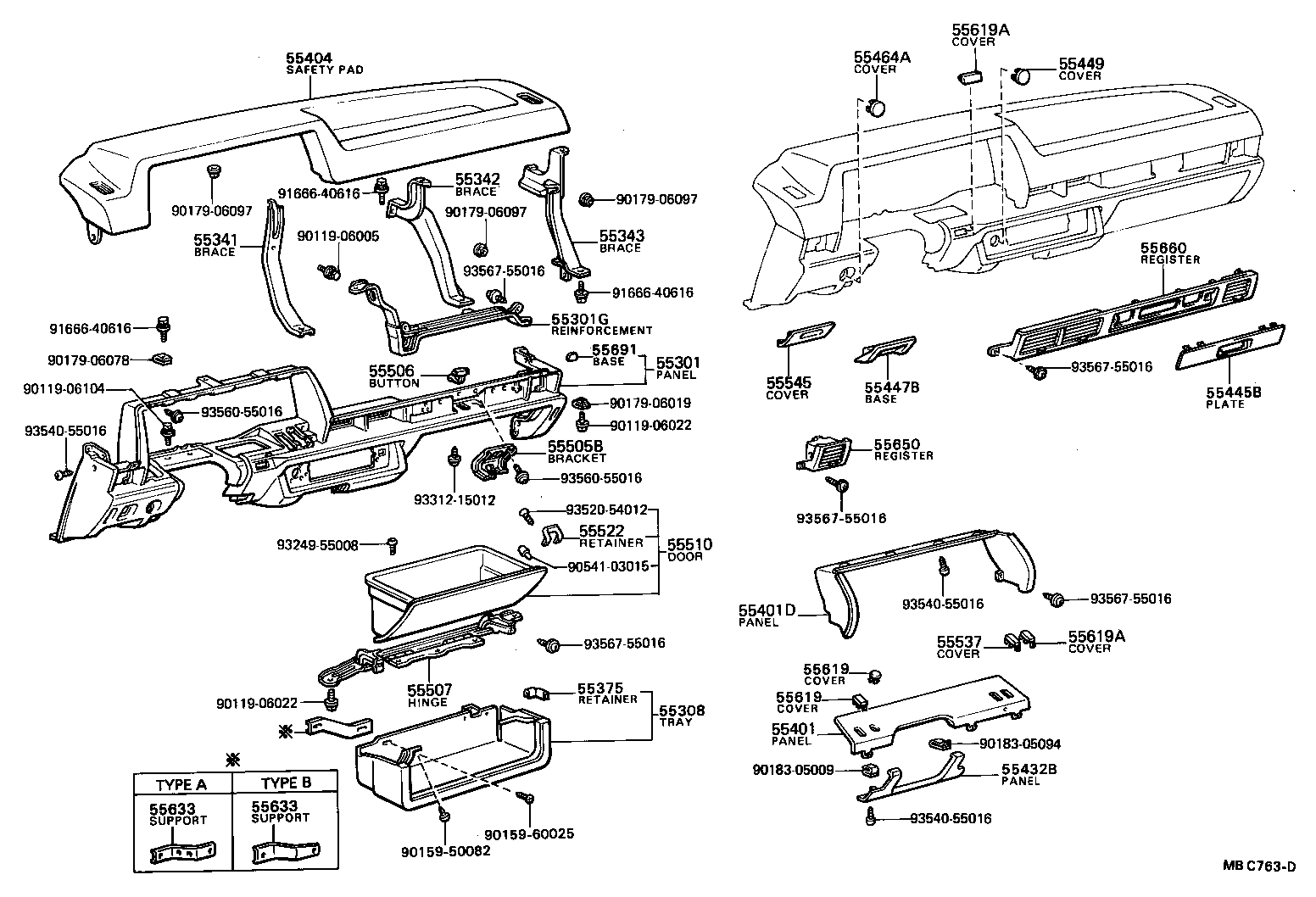 55522-12100 COVER, RADIO TUNER OPENING product image