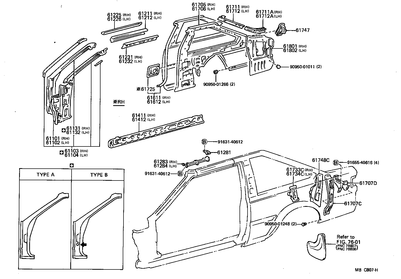 61631-91C01 PANEL, QUARTER WHEEL HOUSE, OUTER RH product image