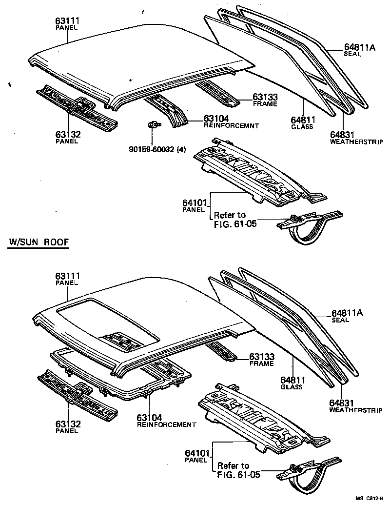 63111-91C01 PANEL, ROOF product image