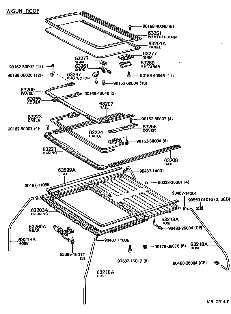 63111-91C01 PANEL, ROOF product image