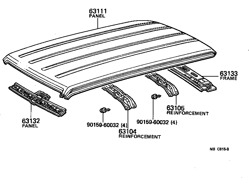 63111-91C01 PANEL, ROOF product image