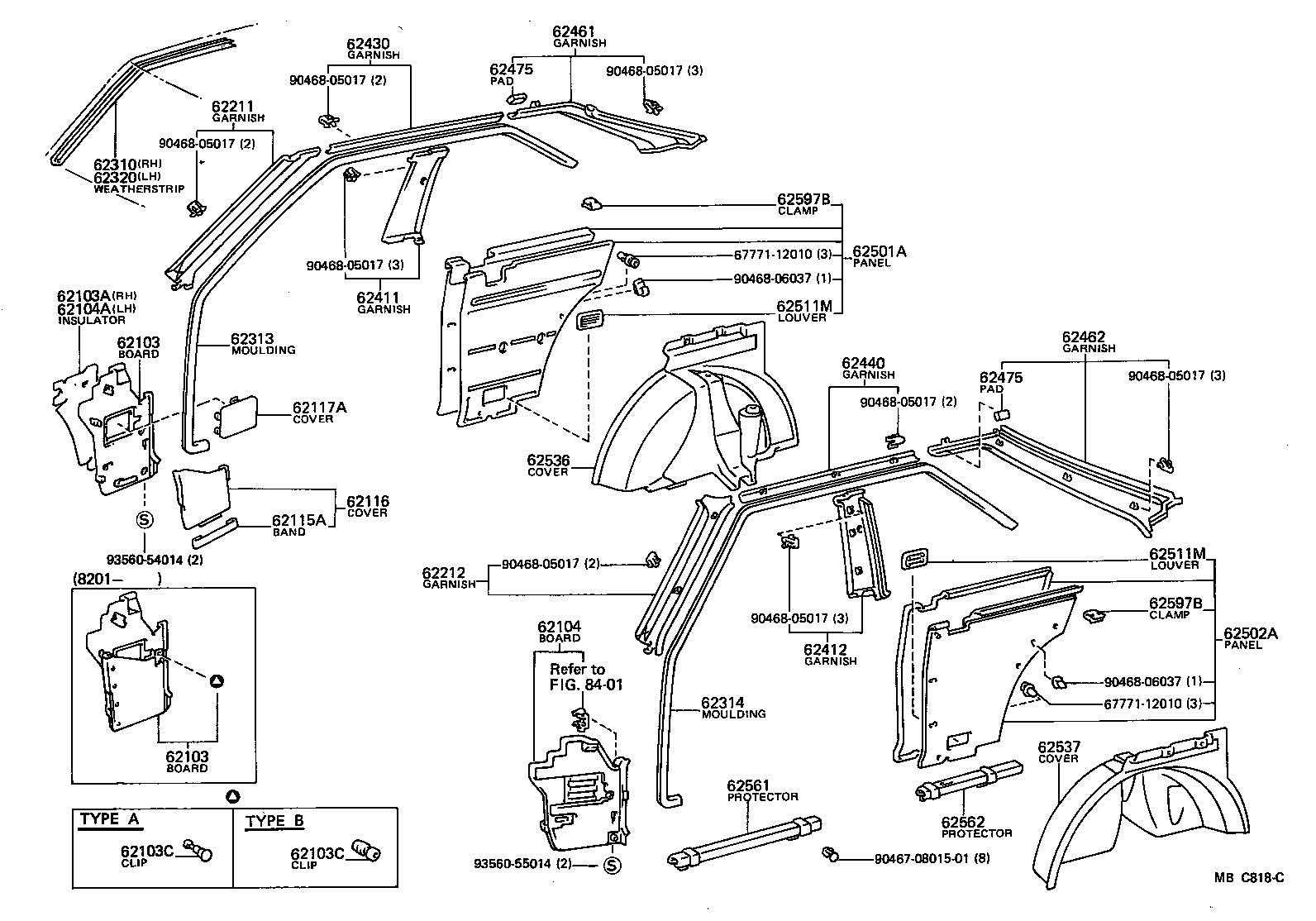 62333-91C01-04 MOULDING, REAR DOOR OPENING TRIM, RH product image