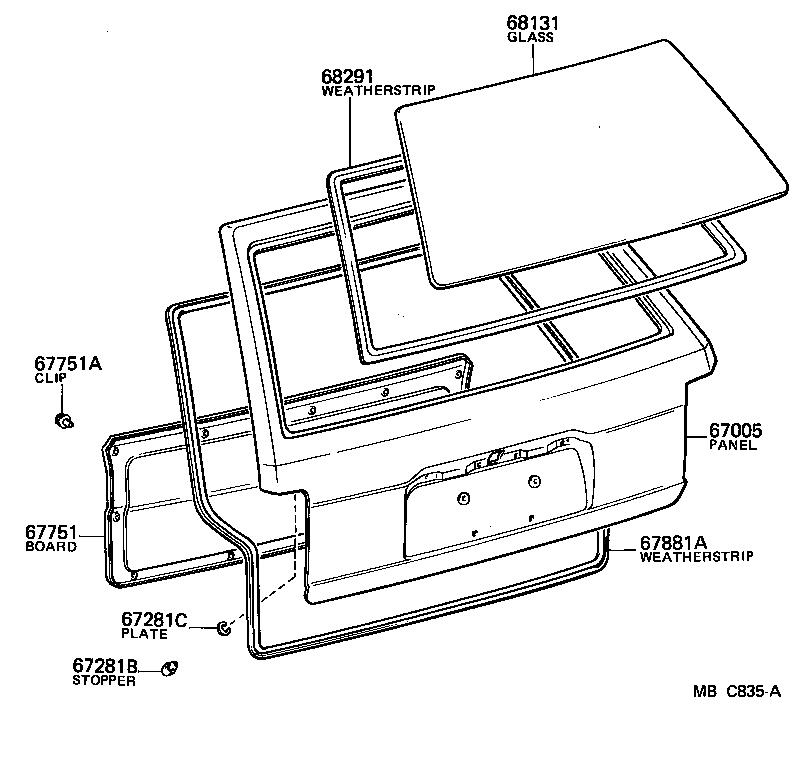 67005-14540 PANEL SUB-ASSY, BACK DOOR product image