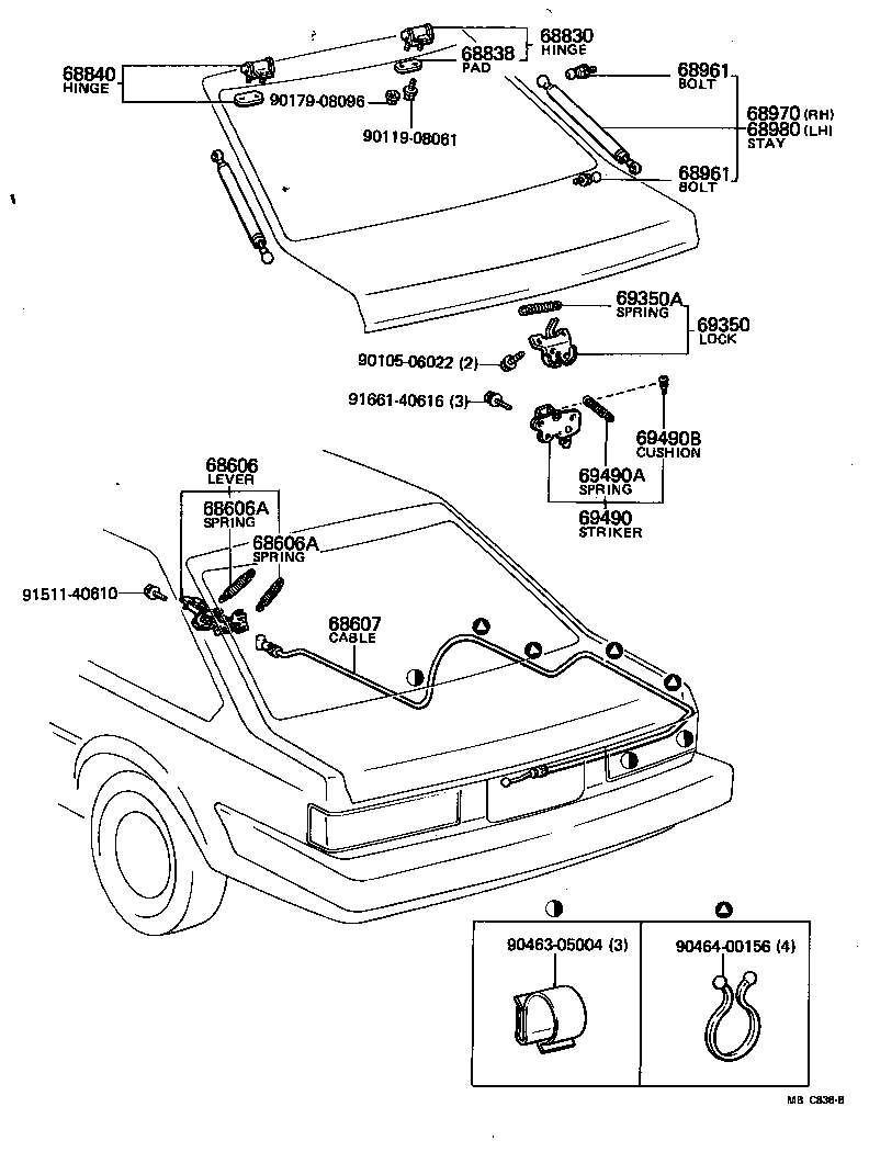 68960-19175 STAY ASSY, BACK DOOR product image