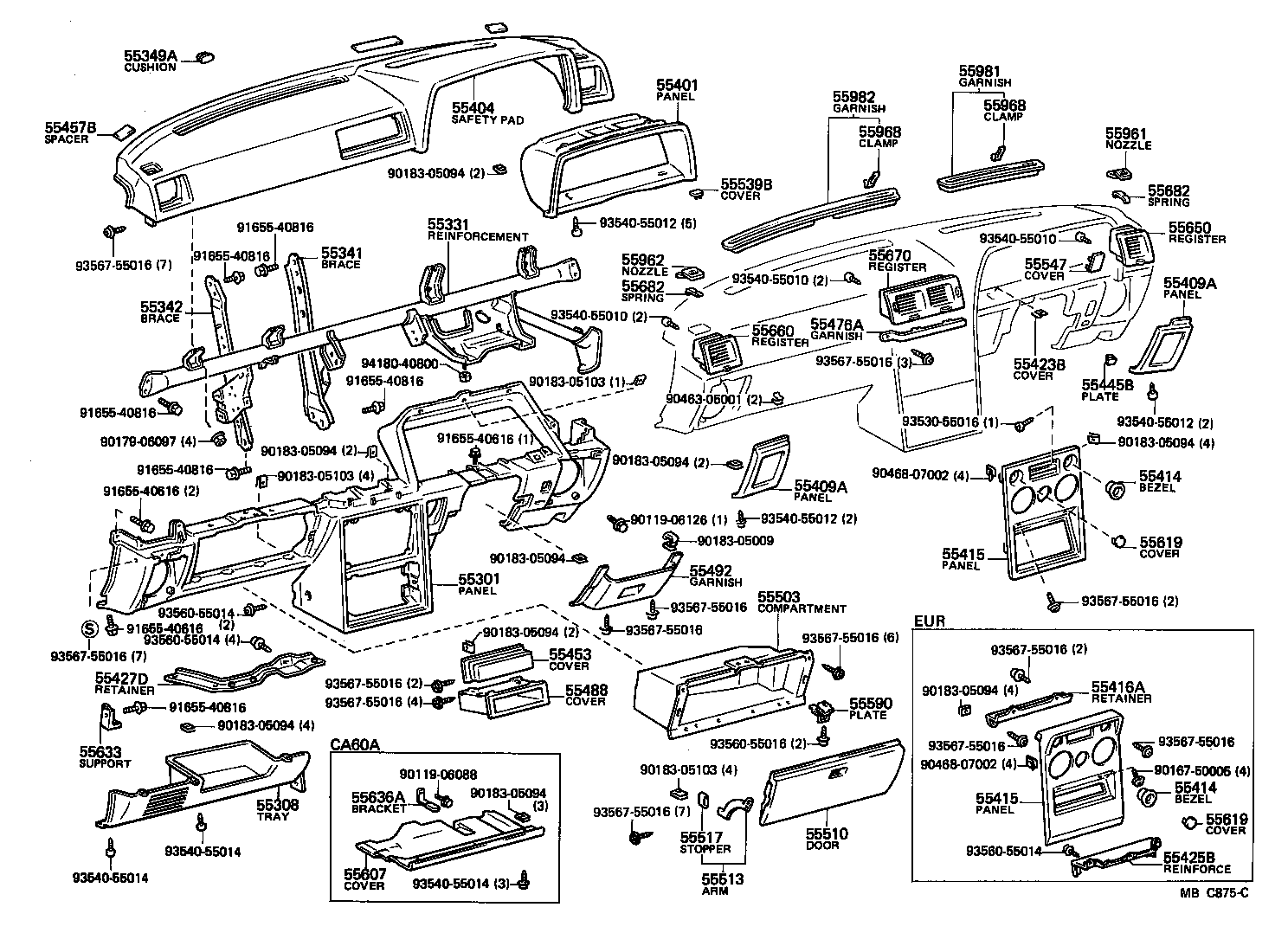 55404-14490 PANEL SUB-ASSY, INSTRUMENT CLUSTER FINISH product image
