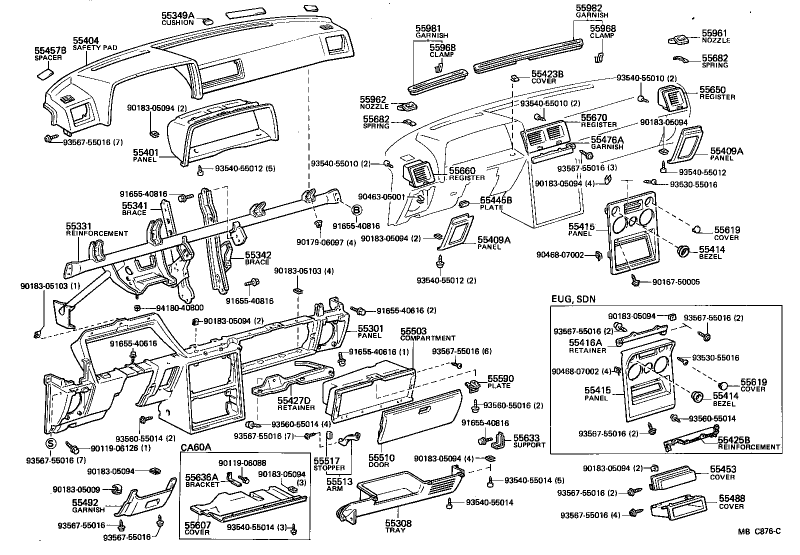 55404-14490 PANEL SUB-ASSY, INSTRUMENT CLUSTER FINISH product image