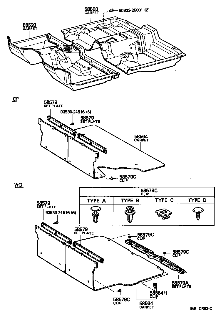58570-91C02-05 CARPET, REAR FLOOR product image