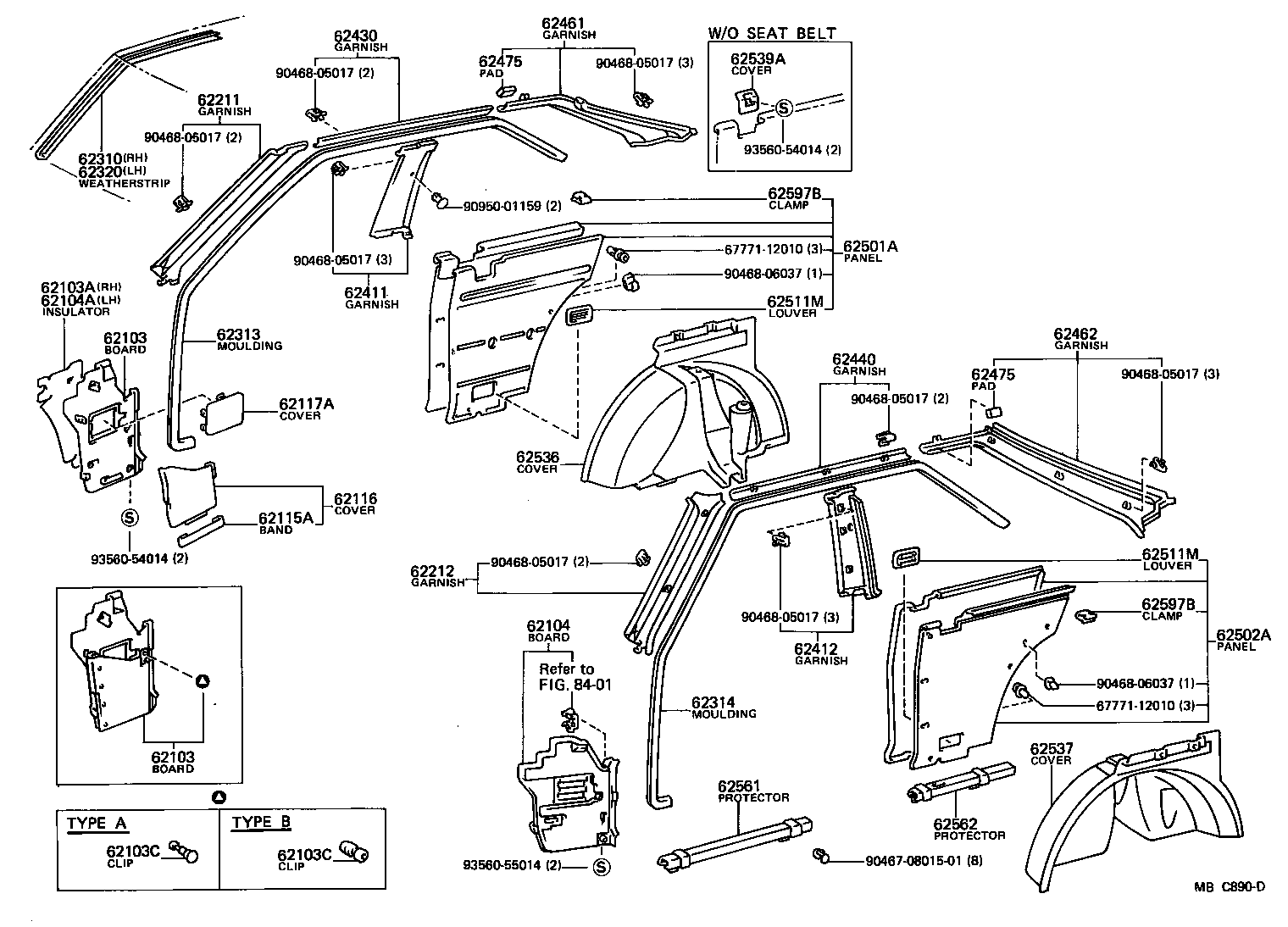 62333-91C01-06 MOULDING, REAR DOOR OPENING TRIM, RH product image