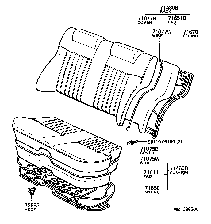 71017-14210 PANEL SUB-ASSY, REAR SEAT BACK product image