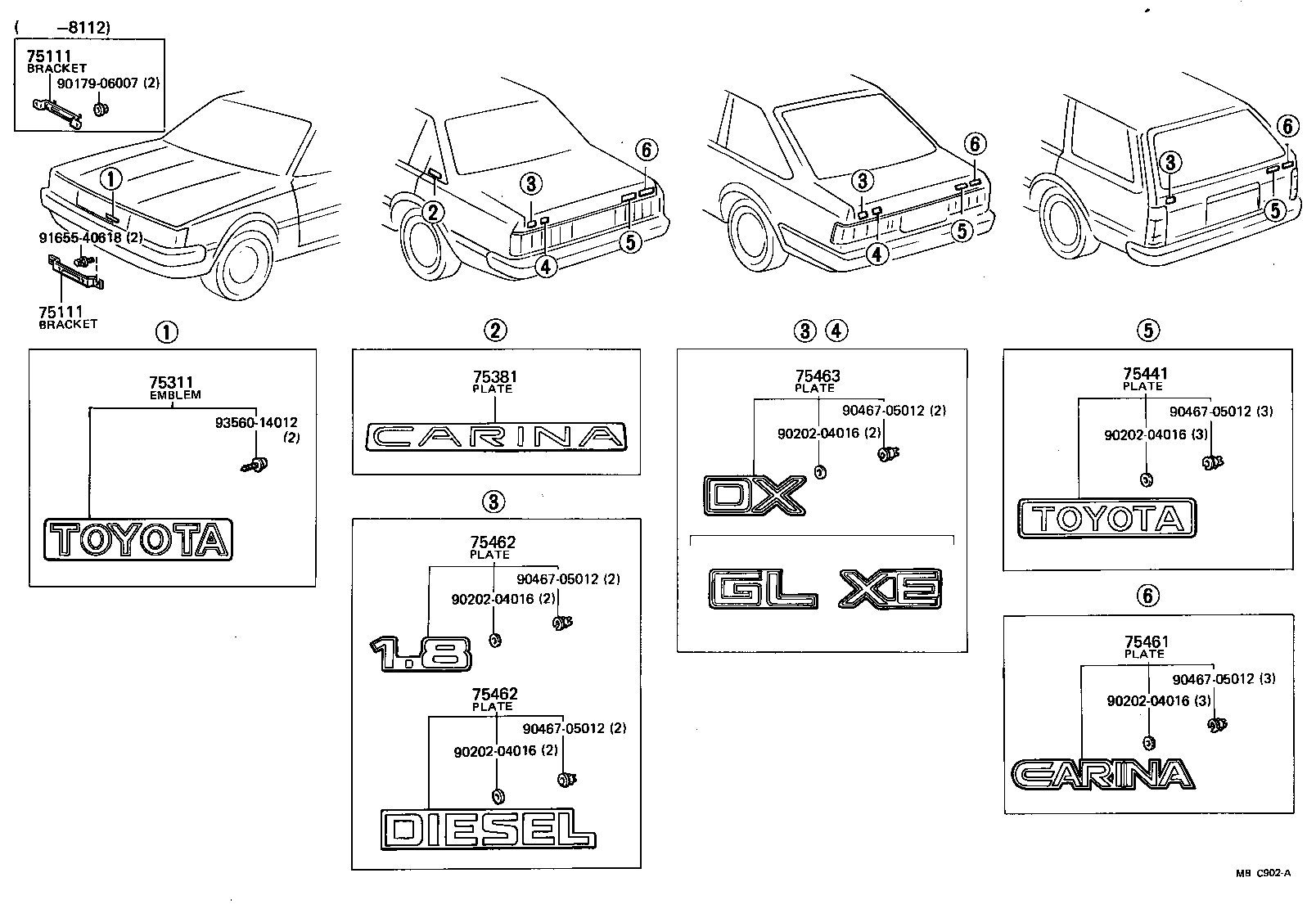 75111-14070 BRACKET, FRONT LICENSE PLATE product image